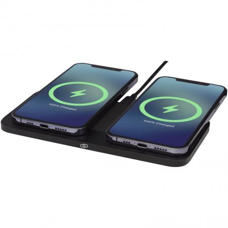 Hybrid 15w premium dual wireless charging pad 