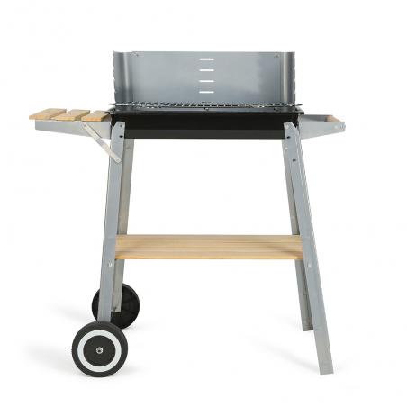 Barbecue a carbonella con finitura in legno DOC244