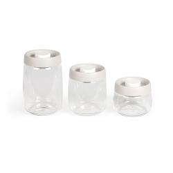 Set di 3 barattoli in vetro riciclato da 800 ml Aire