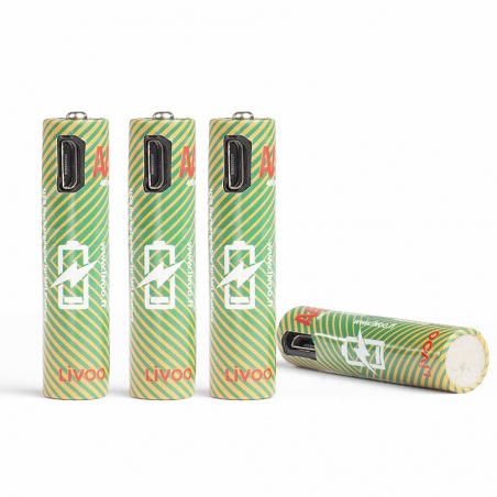 Set of 4 rechargeable AAA batteries TEC605