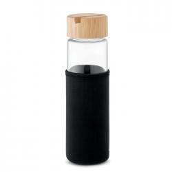 Glass bottle bamboo lid...