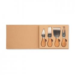 Set of 4 cheese knives Quattro