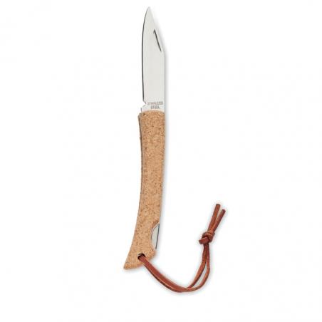Foldable knife with cork Bladekork