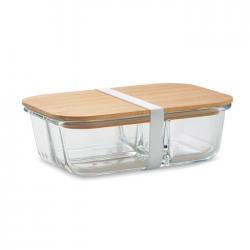 Glass lunch box with bamboo...