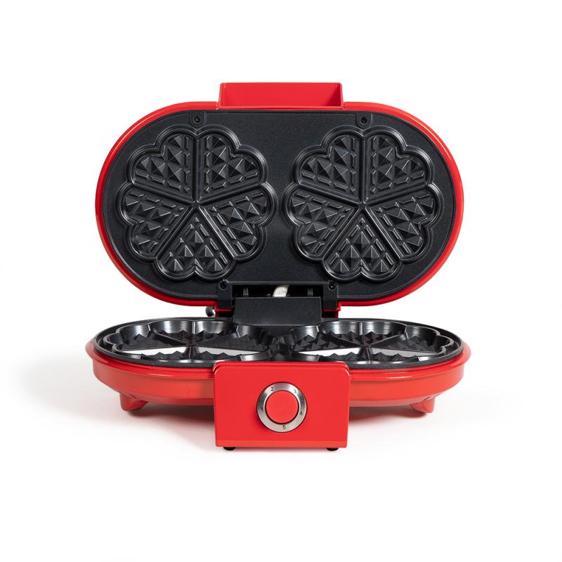 Heart shaped waffle maker with adjustable thermostat DOP195