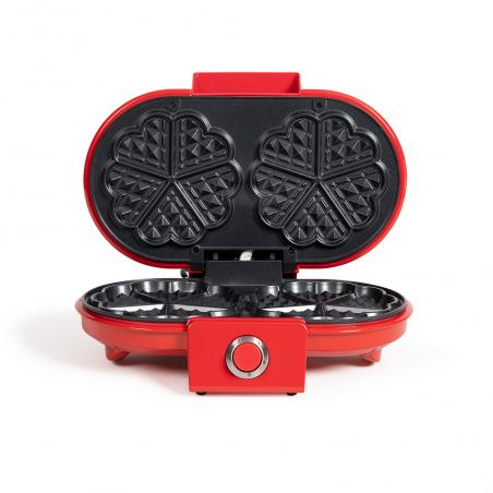 Heart-shaped waffle maker with adjustable thermostat DOP195