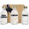 Coffret cadeau avec sel de bain wellmark just relax avec 3 pièces de 200 ml 