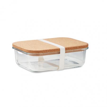 Glass lunch box with cork lid Canoa