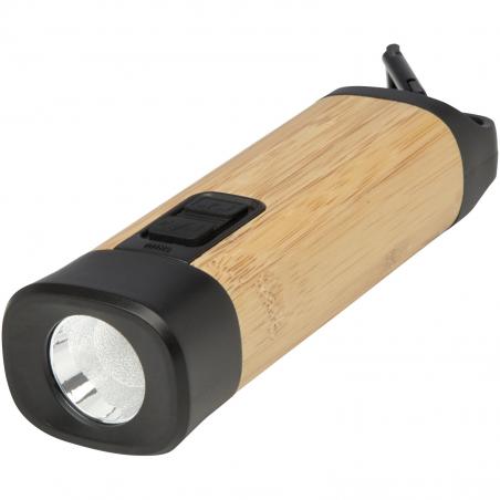 Kuma bamboo/RCS recycled plastic torch with carabiner 