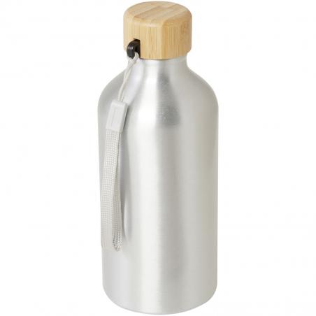 Bouteille d'eau malpeza de 500 ml en aluminium recyclé certifié RCS avec mousqueton 