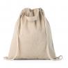 Drawstring backpack bag in recycled cotton 140 gm² Rissani