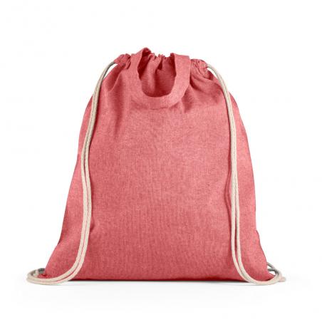 Drawstring backpack bag in recycled cotton 140 gm² Rissani