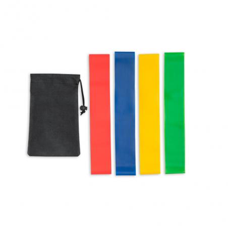 Set of elasticated resistance bands with nonwoven pouch Burpee