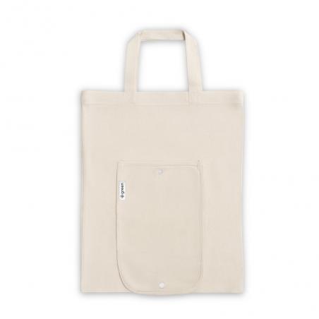 Foldable bag in cotton 50% recycled cotton 30% and polyester 20% rpet 140 gm² Beirut