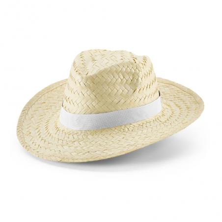 Natural straw hat with polyester ribbon Edward poli