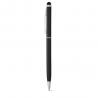 Ball pen with touch tip in aluminium Zoe bk