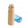 Pencil box tube with 6 coloured pencils and sharpener Rols