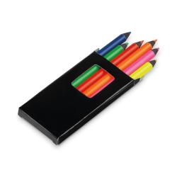 Pencil box with 6 coloured...