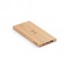 Power bank 5000 mah com carregador wireless em bambu 5w Fitch