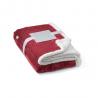 Reversible fleece blanket with satin ribbon and personalised card Heiden