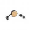 6In1 retractable usb cable in abs and bamboo Rubins