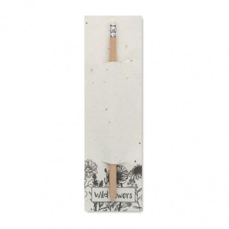 Natural pencil in seeded pouch Penseed