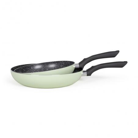 Set of 2 stone-finish frypans MEN124