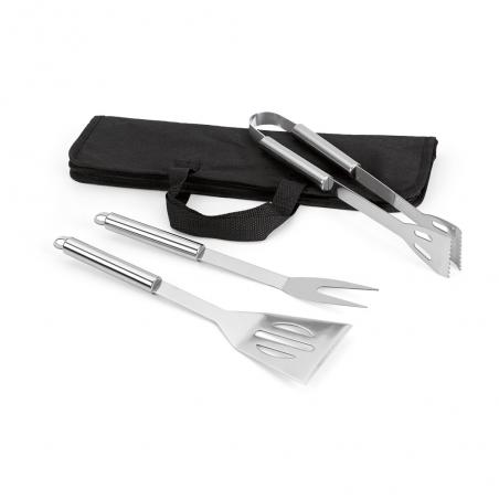 Barbecue set with 3 stainless steel pieces Soares