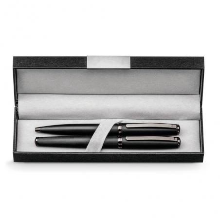 Metal rollerball and ballpoint set with twist mechanism Imperio