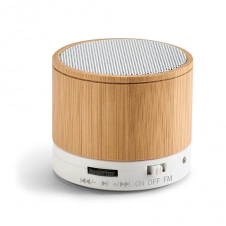 Bamboo portable speaker with microphone Glashow