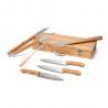 Barbecue set supplied in a bamboo case Kabsa