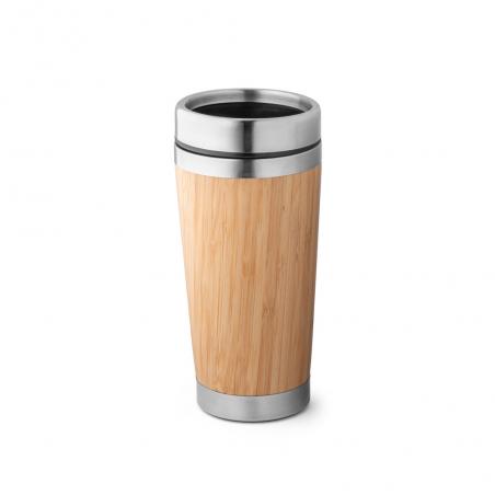 Bamboo and stainless steel travel cup 500 ml Pietro