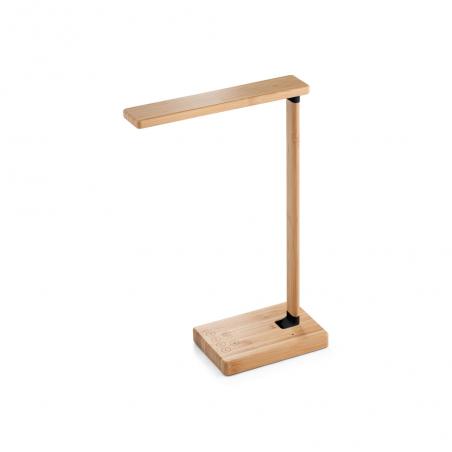Bamboo folding table lamp with wireless charger Morey