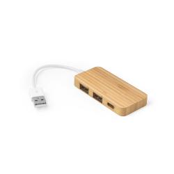 Bamboo hub with 2 ports Moser