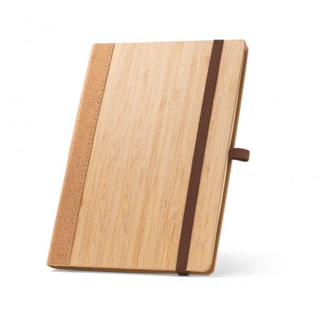 A5 notebook in bamboo and cork sheets with lined sheets Orwell