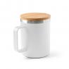 Mug in 90% recycled stainless steel with bamboo lid Lauda