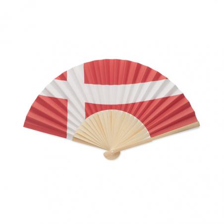 Leque bambu desenho bandeira Funfan