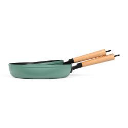 Set 2 Fry pan with wooden...