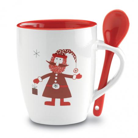 Mug with spoon 250ml Claus