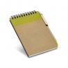 Spiralbound pocket sized notepad with plain Ringord