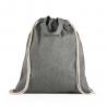 Drawstring backpack bag in recycled cotton 140 gm² Rissani