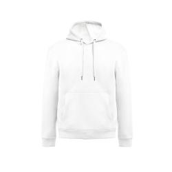 Sweatshirt en coton. Blanc....