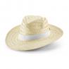 Natural straw hat with polyester ribbon Edward poli