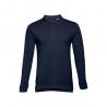 Mens longsleeved 100% cotton piqué polo shirt with removable label Thc bern