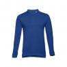 Mens longsleeved 100% cotton piqué polo shirt with removable label Thc bern