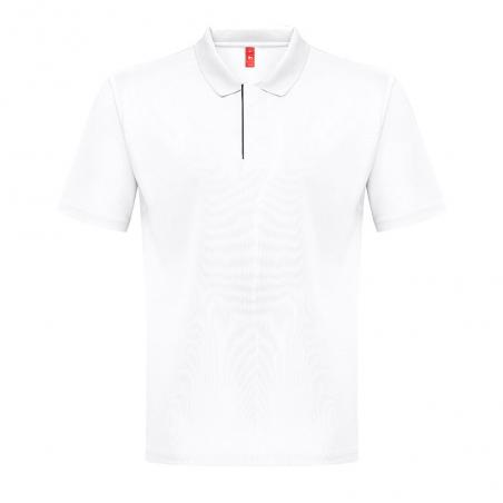 Mens technical polo shirt. White Thc dynamic wh