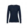 Longsleeved scoop neck fitted tshirt for women. 100% carded cotton Thc bucharest women