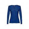 Longsleeved scoop neck fitted tshirt for women. 100% carded cotton Thc bucharest women