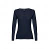 Longsleeved scoop neck fitted tshirt for women. 100% carded cotton Thc bucharest women