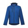 Mens softshell jacket with detachable hood and rounded back hem Thc zagreb